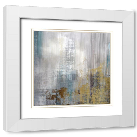 Misty Sky I White Modern Wood Framed Art Print with Double Matting by Nan