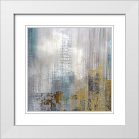 Misty Sky I White Modern Wood Framed Art Print with Double Matting by Nan