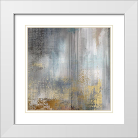 Misty Sky II White Modern Wood Framed Art Print with Double Matting by Nan