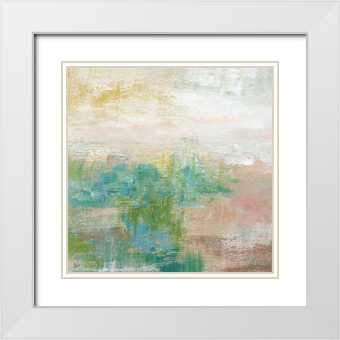 Sea Foam I White Modern Wood Framed Art Print with Double Matting by Nan