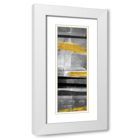 Layers of Time I White Modern Wood Framed Art Print with Double Matting by Jill, Susan
