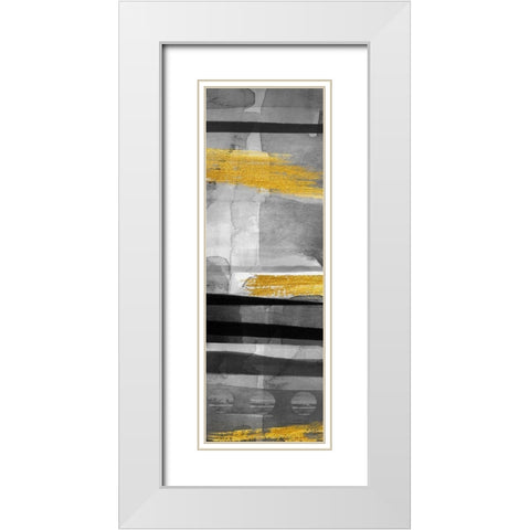 Layers of Time I White Modern Wood Framed Art Print with Double Matting by Jill, Susan