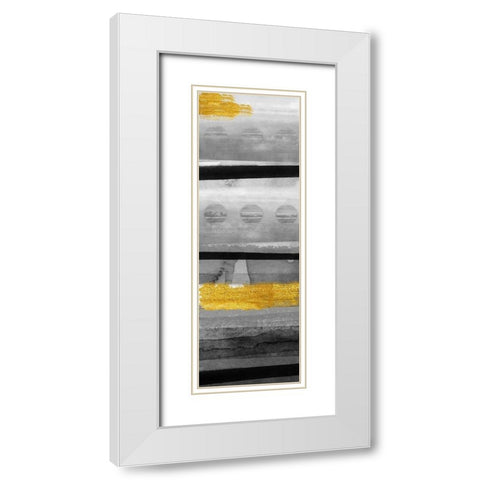 Layers of Time III White Modern Wood Framed Art Print with Double Matting by Jill, Susan