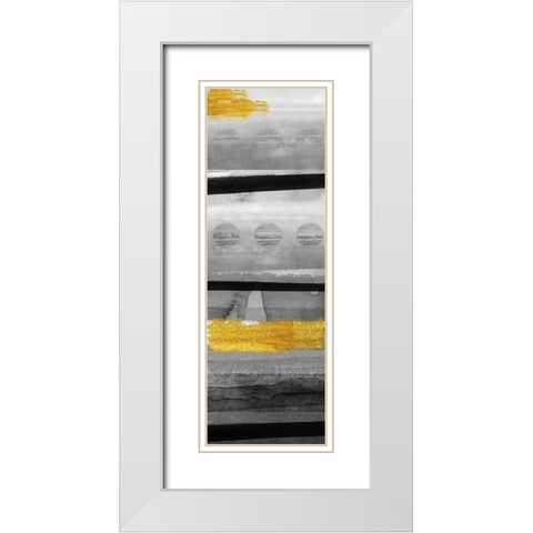 Layers of Time III White Modern Wood Framed Art Print with Double Matting by Jill, Susan