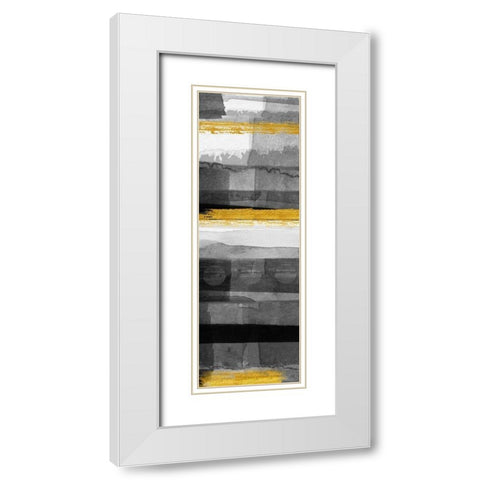 Layers of Time IV White Modern Wood Framed Art Print with Double Matting by Jill, Susan