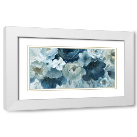 Blue on Blue White Modern Wood Framed Art Print with Double Matting by Robinson, Carol