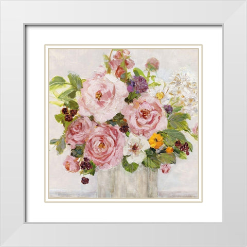 Becoming Blush I White Modern Wood Framed Art Print with Double Matting by Swatland, Sally