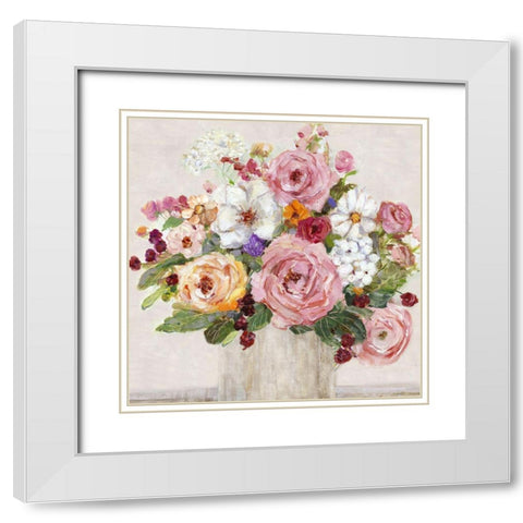 Becoming Blush II White Modern Wood Framed Art Print with Double Matting by Swatland, Sally