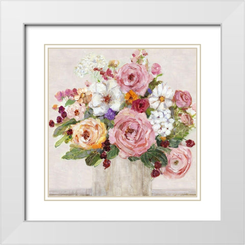 Becoming Blush II White Modern Wood Framed Art Print with Double Matting by Swatland, Sally