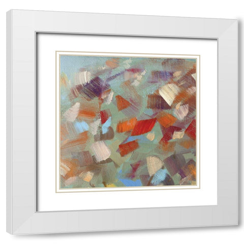 Confetti Party I White Modern Wood Framed Art Print with Double Matting by Swatland, Sally