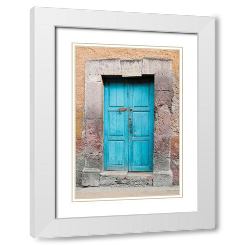 Topaz Door White Modern Wood Framed Art Print with Double Matting by Eggers, Julie