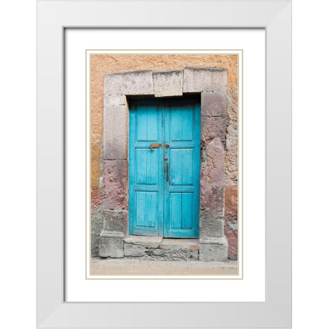 Topaz Door White Modern Wood Framed Art Print with Double Matting by Eggers, Julie