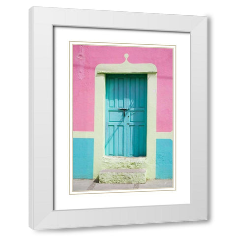 San Miguel Door White Modern Wood Framed Art Print with Double Matting by Eggers, Julie