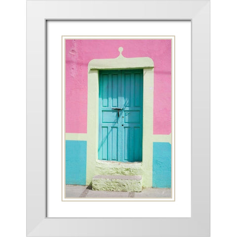 San Miguel Door White Modern Wood Framed Art Print with Double Matting by Eggers, Julie