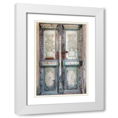 Baltic Door White Modern Wood Framed Art Print with Double Matting by Zwick, Martin