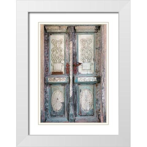 Baltic Door White Modern Wood Framed Art Print with Double Matting by Zwick, Martin