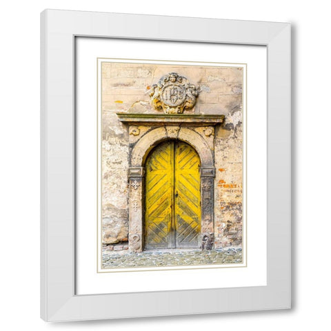 Moravian Door White Modern Wood Framed Art Print with Double Matting by Eggers, Julie