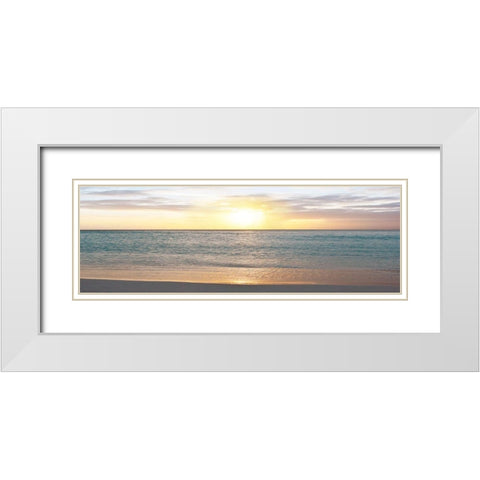 Sunset Reflection White Modern Wood Framed Art Print with Double Matting by Carpentieri, Natalie