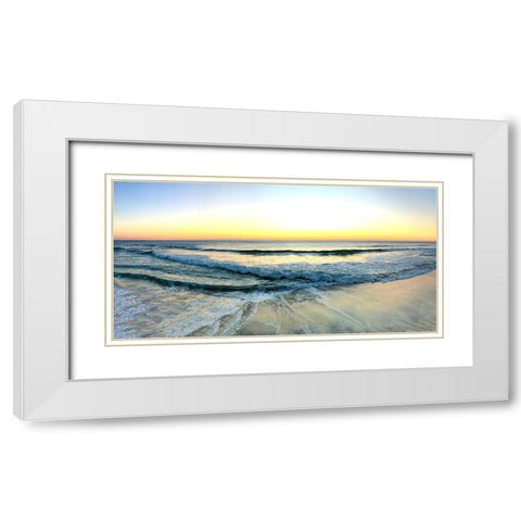 West End Sunrise White Modern Wood Framed Art Print with Double Matting by Carpentieri, Natalie