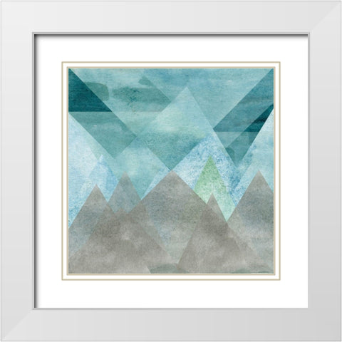 Triangle Mountain White Modern Wood Framed Art Print with Double Matting by Craven, Katrina