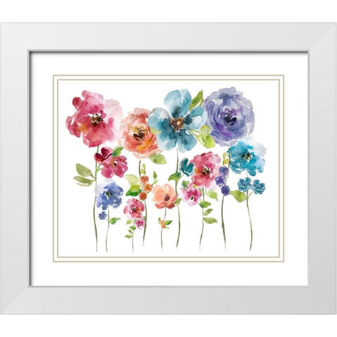 Belle Boutique Arrangement White Modern Wood Framed Art Print with Double Matting by Robinson, Carol