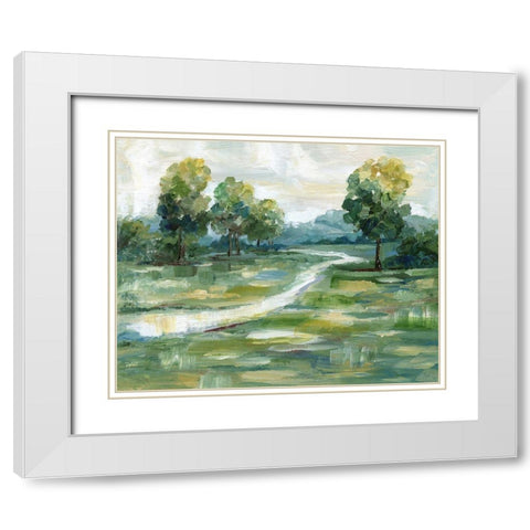 Summer Light White Modern Wood Framed Art Print with Double Matting by Nan