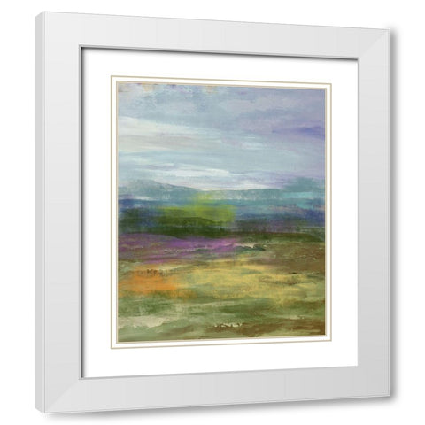 Highland White Modern Wood Framed Art Print with Double Matting by Nan