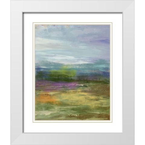 Highland White Modern Wood Framed Art Print with Double Matting by Nan