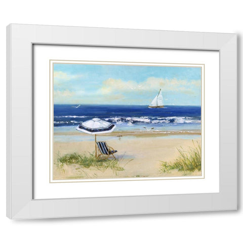 Beach Life I White Modern Wood Framed Art Print with Double Matting by Swatland, Sally