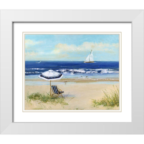 Beach Life I White Modern Wood Framed Art Print with Double Matting by Swatland, Sally