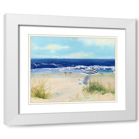 Beach Life II White Modern Wood Framed Art Print with Double Matting by Swatland, Sally