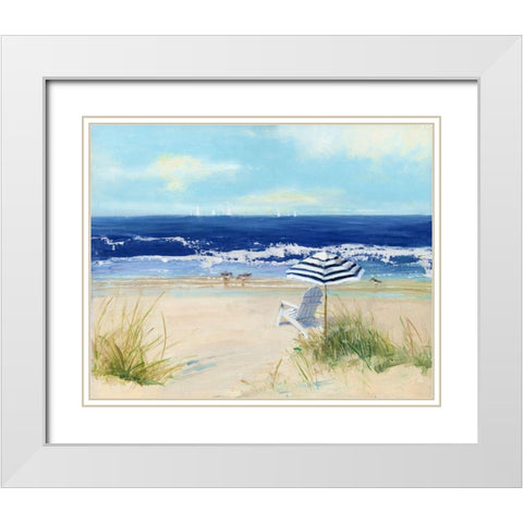 Beach Life II White Modern Wood Framed Art Print with Double Matting by Swatland, Sally