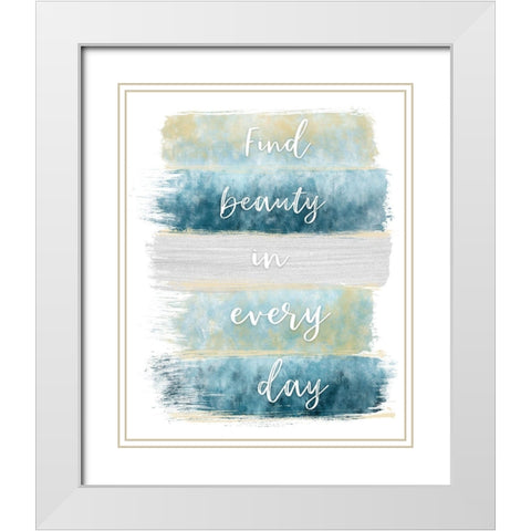 Find Beauty White Modern Wood Framed Art Print with Double Matting by Carpentieri, Natalie