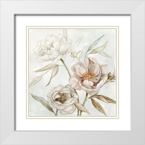 Washed Botanical I White Modern Wood Framed Art Print with Double Matting by Robinson, Carol