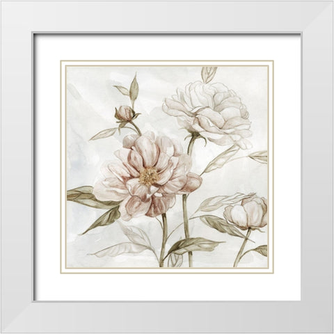 Washed Botanical II White Modern Wood Framed Art Print with Double Matting by Robinson, Carol