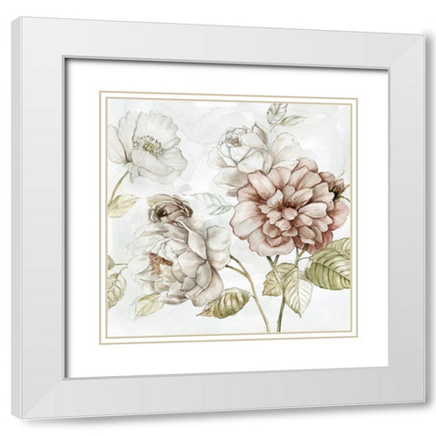Washed Botanical III White Modern Wood Framed Art Print with Double Matting by Robinson, Carol