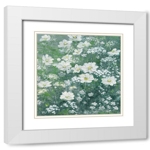 Springtime White Modern Wood Framed Art Print with Double Matting by Swatland, Sally