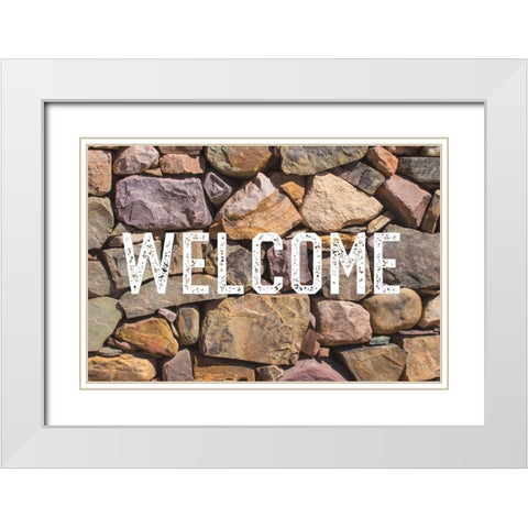 Rock Wall White Modern Wood Framed Art Print with Double Matting by Ostrowitz, Mallorie