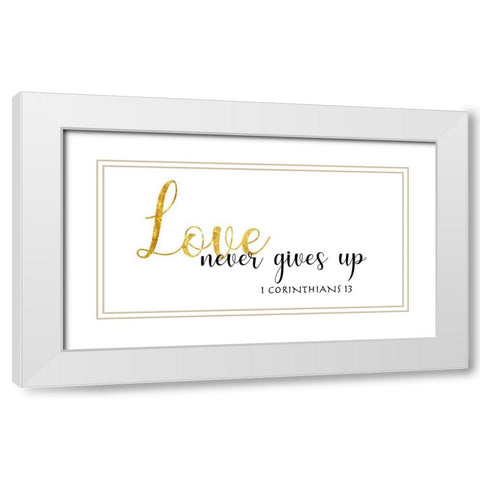 1 Corinthians 13 White Modern Wood Framed Art Print with Double Matting by CAD Designs