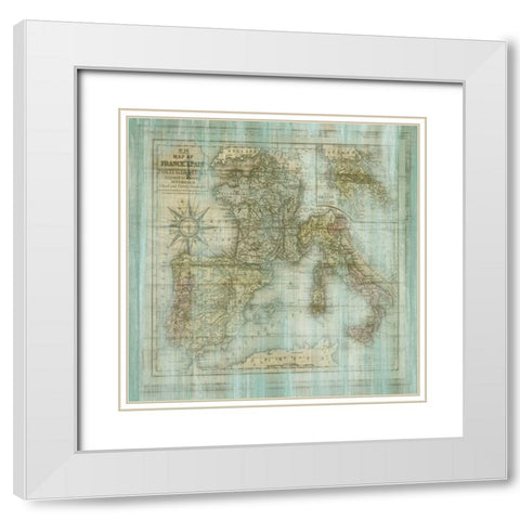 Well Traveled White Modern Wood Framed Art Print with Double Matting by Jill, Susan