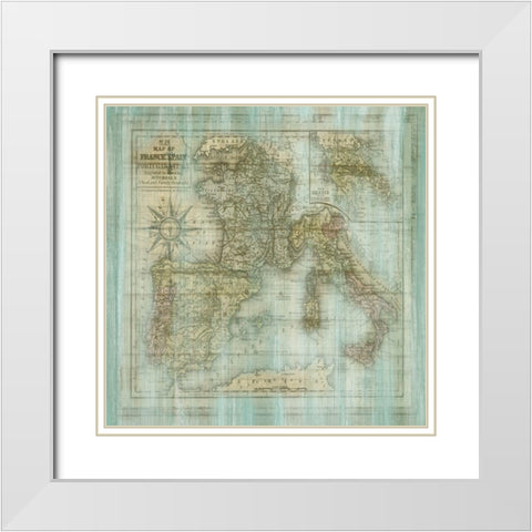 Well Traveled White Modern Wood Framed Art Print with Double Matting by Jill, Susan
