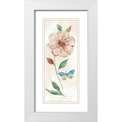Rose Red Wash White Modern Wood Framed Art Print with Double Matting by Robinson, Carol