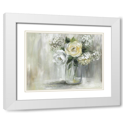 Summer Nuance II White Modern Wood Framed Art Print with Double Matting by Nan