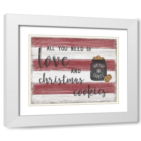 Christmas Cookies White Modern Wood Framed Art Print with Double Matting by Carpentieri, Natalie