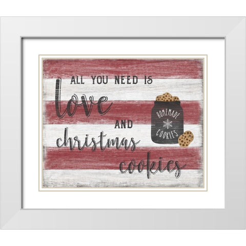 Christmas Cookies White Modern Wood Framed Art Print with Double Matting by Carpentieri, Natalie