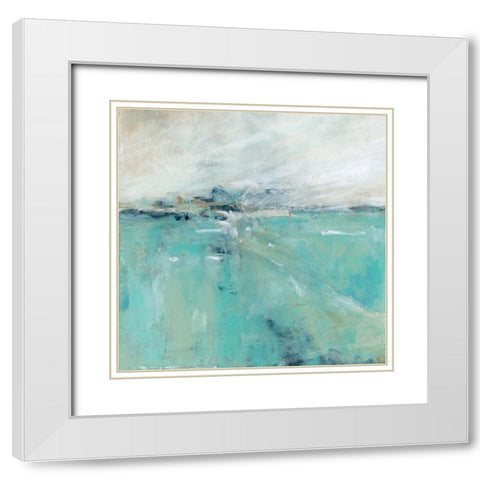 Oceans Expanse White Modern Wood Framed Art Print with Double Matting by Robinson, Carol