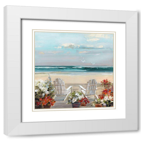 Summer Sea Breeze White Modern Wood Framed Art Print with Double Matting by Swatland, Sally