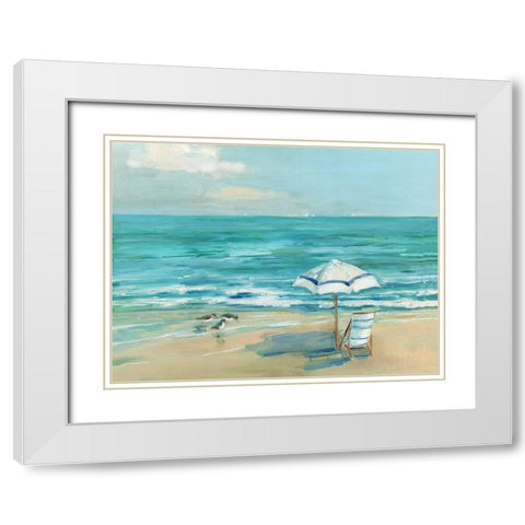 Simply Summer White Modern Wood Framed Art Print with Double Matting by Swatland, Sally