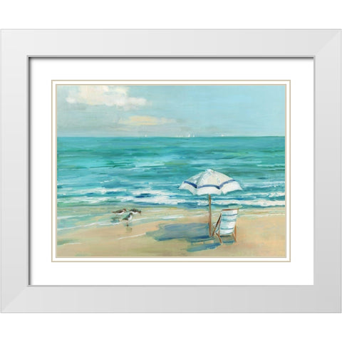 Simply Summer White Modern Wood Framed Art Print with Double Matting by Swatland, Sally