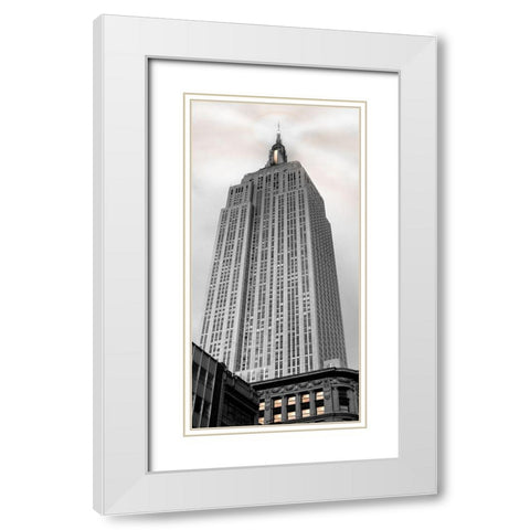 Empire State White Modern Wood Framed Art Print with Double Matting by Jill, Susan